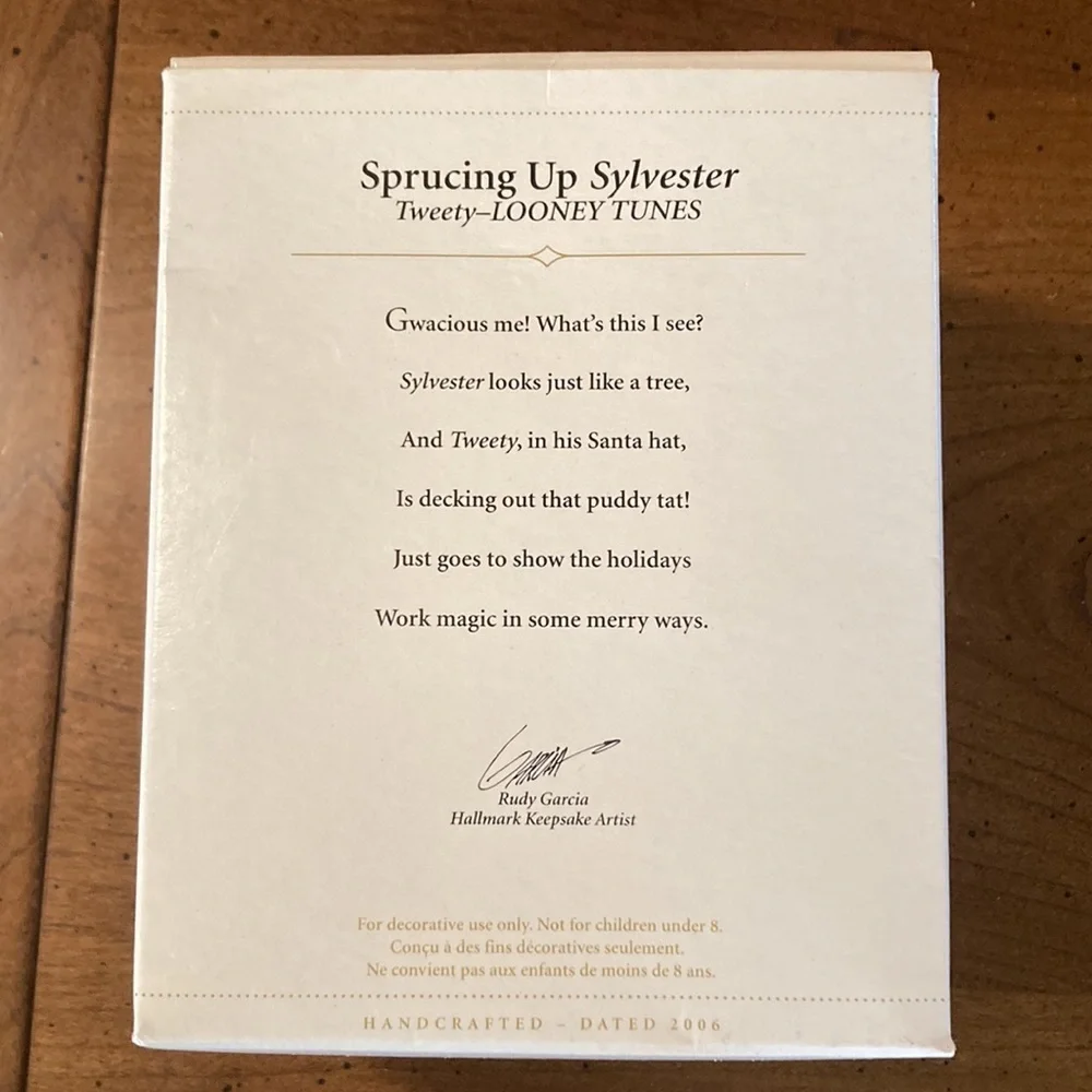 NIB Hallmark 2006 Keepsake Ornament - Sprucing Up Sylvester